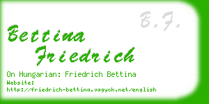 bettina friedrich business card